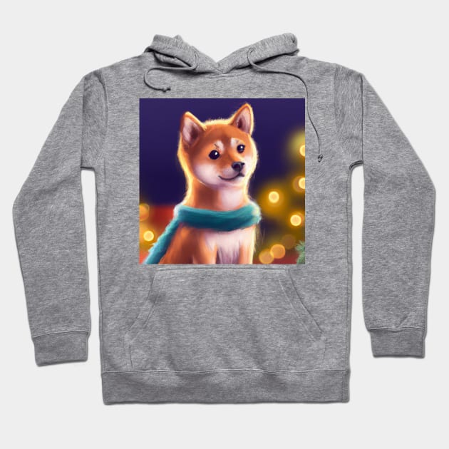 Cute Shiba Inu Drawing Hoodie by Play Zoo